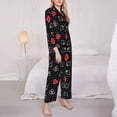 thumbnail image 3 of Easygdp Card Suits Women's Long-Sleeve Shirt and Full-Length Bottom Pajama Set,Two Piece Loungewear Soft Pajama Top and Pants Pjs Sleepwear-Medium, 3 of 7