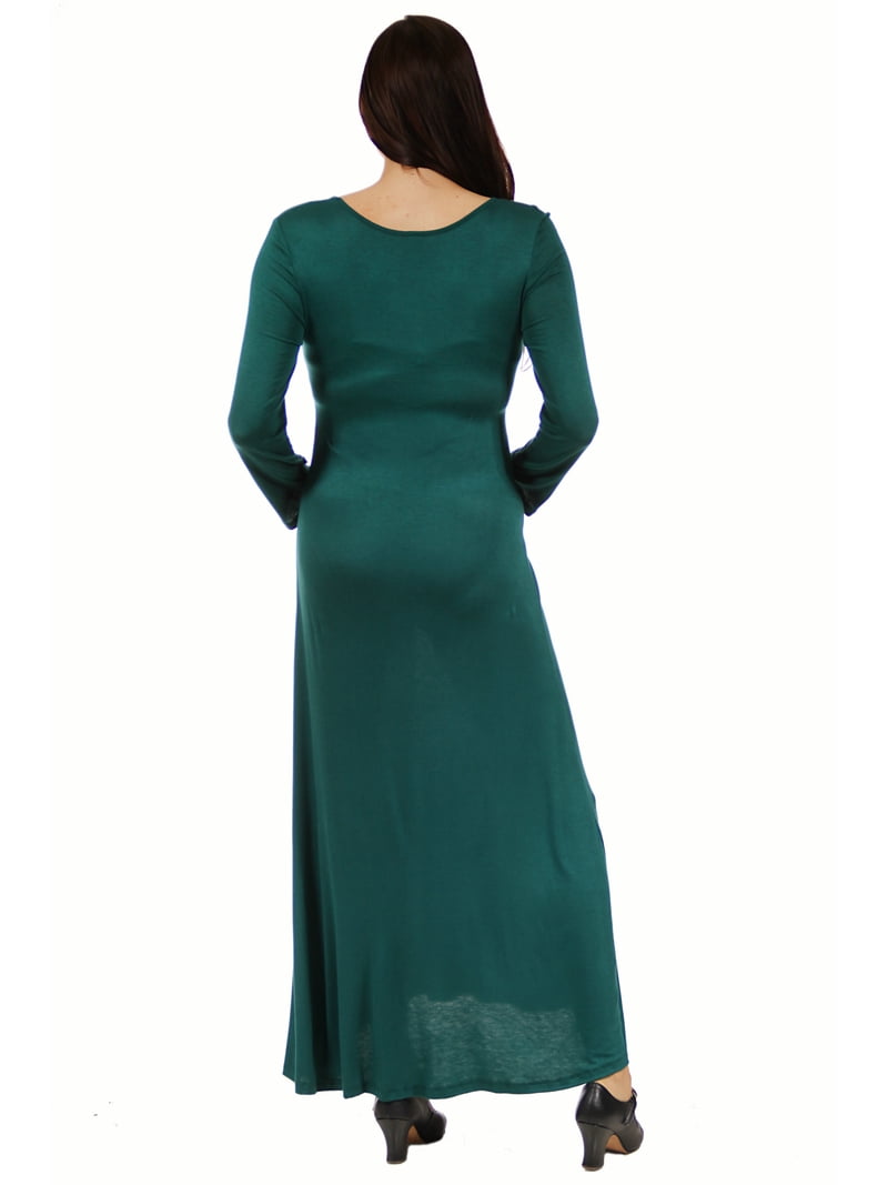 knee length dresses for ladies Pink Mesh Tiered Long Sleeve Maternity Maxi Dress main image 0