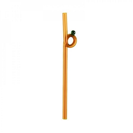

Praeter 1Pc Colorful Hot Glass Straw Milk Tea Thick Lengthening Cute Curved Non-disposable High Borosilicate Glass Straw J