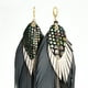 thumbnail image 3 of VANGANIA Aretes largos mujer de plumas Full Raven largos tornasol regalo mujer, 3 of 5