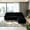 Right+Black, variant on AUU No-Assembly L-Shape Cloud Sectional Sofa – Corduroy Fabric, Deep Seat Modular Couch for Living Room or Bedroom
