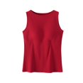 thumbnail image 2 of Women's Padded Tank Top Wide Strap Built-in Bra, Slim Fit Sleeveless Summer Vest, Solid Color Base Layer, Shoulder Shaping Ribbed Shirt, Breathable Camisole, 2 of 7