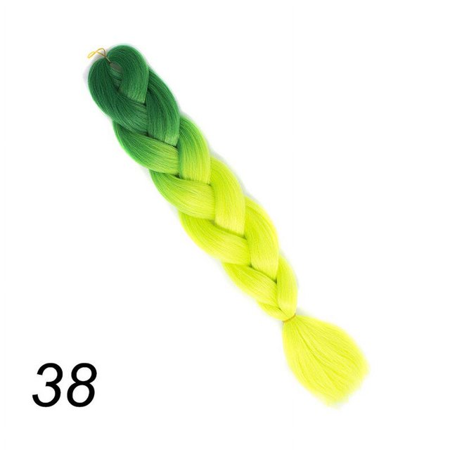 Extensiones de cabello trenzado Jumbo ombré, fibra sintética de alta temperatura, 24 pulgadas, 1 unidad