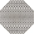thumbnail image 1 of Unique Loom Outdoor Trellis Geometric Rug 7' 10 x 7' 10 Octagon Light Gray/Blue, 1 of 1