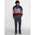 thumbnail image 2 of No Boundaries Mock Neck Quarter Zip Fleece Graphic Print Pullover, Men’s XS-4XLT, 2 of 5