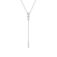 thumbnail image 1 of Angara Natural Diamond Necklace - Three Stone Graduated Bezel-Set Diamond Lariat Necklace in Platinum for Women, 1 of 9