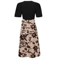 thumbnail image 5 of Ovzne Robes d'Été pour Femmes 2025 Robe de Plage Mode pour Dames Femmes Robe à Manches Courtes à Col Rond Robes Imprimées Poche Grande Taille Robe Maxi à Manches Courtes Imprimée Liquidation, 5 of 5