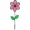 Peony, variant on In the Breeze 2640 — 13.5-Inch Rose Spinner with Leaves, Realistic Printed Flower Spinner