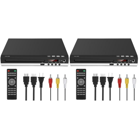 ETEREAUTY 2Pcs Dvd Player with Multi-Format Support for Home Use Assorted Color