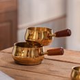 thumbnail image 4 of Stainless Steel Espressos Cups With Wooden Handle Easy to Clean Cookware For Easy Pouring And Multipurpose Use, 4 of 9