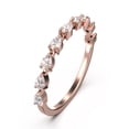 thumbnail image 2 of 0.36ct Diamond Moissanite Guideline 18K Rose Gold Over Silver Wedding Band, 2 of 4