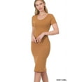 thumbnail image 2 of Zenana Women's Short Sleeve Cotton T-Shirt Knee Length Bodycon Midi Dress, 2 of 3