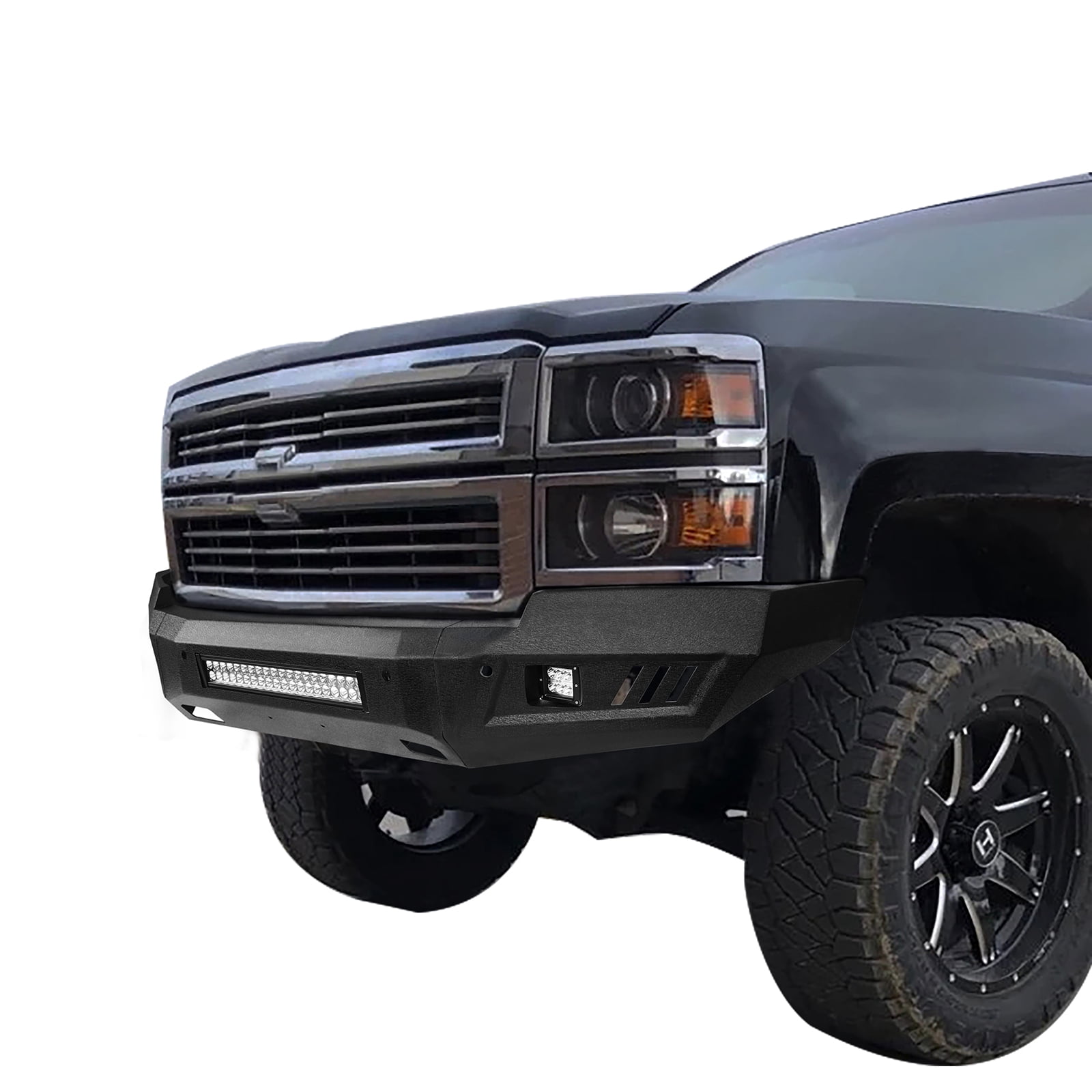 Hooke Road Fit Chevy Silverado 1500 2014 2015 Full Width Front Bumper Steel