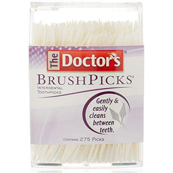 The Doctor's BrushPicks Interdental Toothpicks, Helps Fight Gingivitis, 275 Count, Pack of 4