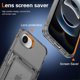 thumbnail image 3 of For iPhone 16e Clear Case PC + TPU Phone Cover Card Holder Kickstand - Transparent, 3 of 5