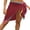Dark Red, variant on Womens Swim Wear Bikini Cover Up Sheer Beach Mini Wrap Skirt with Colorful Pompom Tassel Shorts Sarong Pareo for Summer Holiday