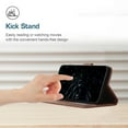 thumbnail image 6 of Designed for Motorola Moto G Power 5G 2024 Case, Luxury PU Leather Wallet Phone Case with Card Holder Flip Folio Protective Shockproof Cover [Kickstand Feature] [Wrist Strap], Brown, 6 of 8