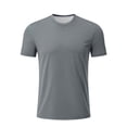 thumbnail image 4 of Gelikeya Boys UPF 50+ Rash Guard Swim Shirts Short Sleeve Quick Drying UV Protection Sun Shirt Summer Athletic Tops Grey, 11-12 Years, 4 of 6