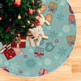 thumbnail image 5 of FMSHPON SnowflakesMittens Pattern Xmas Christmas Tree Skirt Stand Mat for Holiday Party Decoration Indoor Outdoor 48 inches, 5 of 6