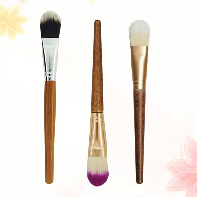 UPOUART 6pcs Practical Makeup Brush Bamboo for Face Makeup Application Women Travel