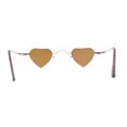 thumbnail image 4 of Ditzy Small Heart Shape Dazed Hippie Metal Rim Sunglasses Gold - Brown, 4 of 4