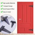 thumbnail image 3 of 6 Pcs Black T-hinges Barn Door Hinge 4 Inch Exterior T-hinges With 36 Screws Iron Door Hinges Heavy, 3 of 5