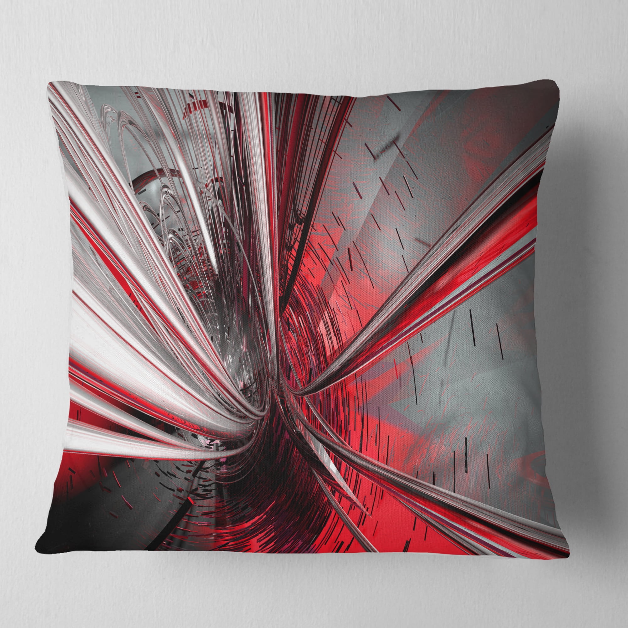 Fractal Deep Into Middle Contemporary Throw Pillow 16x16 Fractal Deep Into Middle
