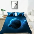 thumbnail image 1 of 2/3 Pcs Blue Bedding Cover Set With Home Textiles Starry Sky Painting Quilt Cover Set Unique Design,King (90"x104"), 1 of 4