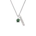 thumbnail image 2 of Delight Jewelry Silvertone Small Green Paw Silvertone Sisters Best Friends Forever Bar Charm Necklace, 23", 2 of 4