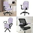 thumbnail image 2 of SCRAWLGOD Violet Daisy Set of 4 Non-Slip Office Chair Slipcover with Arm Rest Protector Comfortable Desk Chair Seat Cover Easy to Remove Gaming Chair Slipcovers, 2 of 7