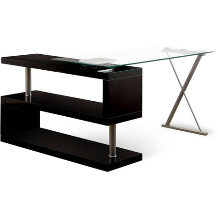 Furniture of America Tressie Swivel Office Desk, Multiple Colors