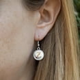 thumbnail image 3 of Letter Z Floral Monogram Initial Novelty Dangling Drop Charm Earrings, 3 of 5