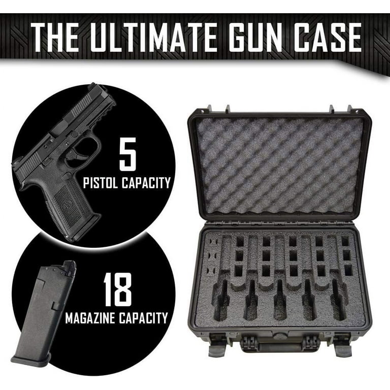 New 5 pistol Quick Draw handgun foam insert +storage fits your
