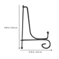 thumbnail image 3 of FRCOLOR iron easel 4pcs Iron Art Plate Holder Desktop Dish Bracket Display Rack Crafts Decor,9.84"X6.3"X6.3", 3 of 4