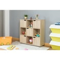 thumbnail image 2 of White 9-Cube Wooden Storage Organizer with 5 Enclosed Cabinet Doors and 4 Open Shelves, Freestanding Cubby Bookcase for Bedroom, Living Room, Office, Closet, or Playroom, 2 of 10