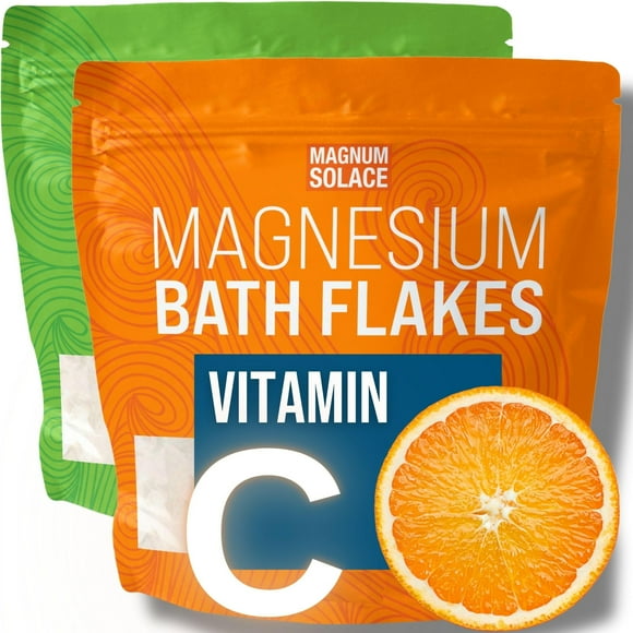 10 lbs Magnesium Flakes with Vitamin C, and 10 lbs Unscented Flakes: 2 Pack Bundle