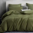 thumbnail image 2 of JOLUSERE 3 Piece 100% Washed Cotton Army Green Duvet Cover Set Luxury Soft and Breatheable Bedding Set with Zipper Closure,King Size, 2 of 8