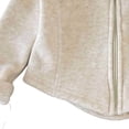 thumbnail image 5 of Girls Fleece Jacket Kids Full Zip Lightweight Fall Winter Warm Coat Outerwear with Pockets 0-15 Years Beige, 5 of 5