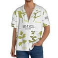 thumbnail image 3 of Sigee Herbs and Spices Print Men's Shirts Casual Button Down Short Sleeve Summer Beach Shirt Hawaiian Vacation Shirts Tee Shirt-X-Large, 3 of 7