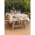 thumbnail image 2 of Outdoor Tablecloth with Umbrella Hole and Zipper, Pink Orange Pumpkins Fall Rectangle Table Cloth 60x84 Inch Waterproof Tablecloth, Thanksgiving Leaves Floral Autumn Picnic Table Cover for Patio, 2 of 7