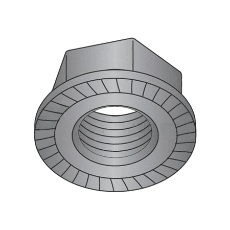 

10-24 Serrated Hex Flange Locknuts / Steel / Black Oxide (Quantity: 4 000 pcs)