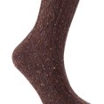 thumbnail image 2 of Lian LifeStyle Women's 1 Pair High Crew Wool Socks Size 7-9 (Coffee), 2 of 6