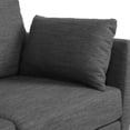 thumbnail image 4 of Noble House Marengo Sofa, Charcoal and Walnut Fabric, 4 of 8