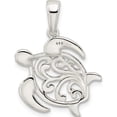 thumbnail image 4 of Sterling Silver Diamond-Cut Turtle Pendant (19.07 X 17) Made In Thailand qc9579, 4 of 6