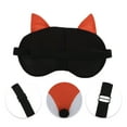 thumbnail image 2 of Unique Bargains 1 Pc Portable Cartoon Foxs Sleep Mask for Hotel Dark Red Fleece, 2 of 3