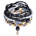 thumbnail image 1 of Pulsera con colgante de cuentas encantadoras multicapa de estilo étnico Retro elegante para mujer (negro), 1 of 1