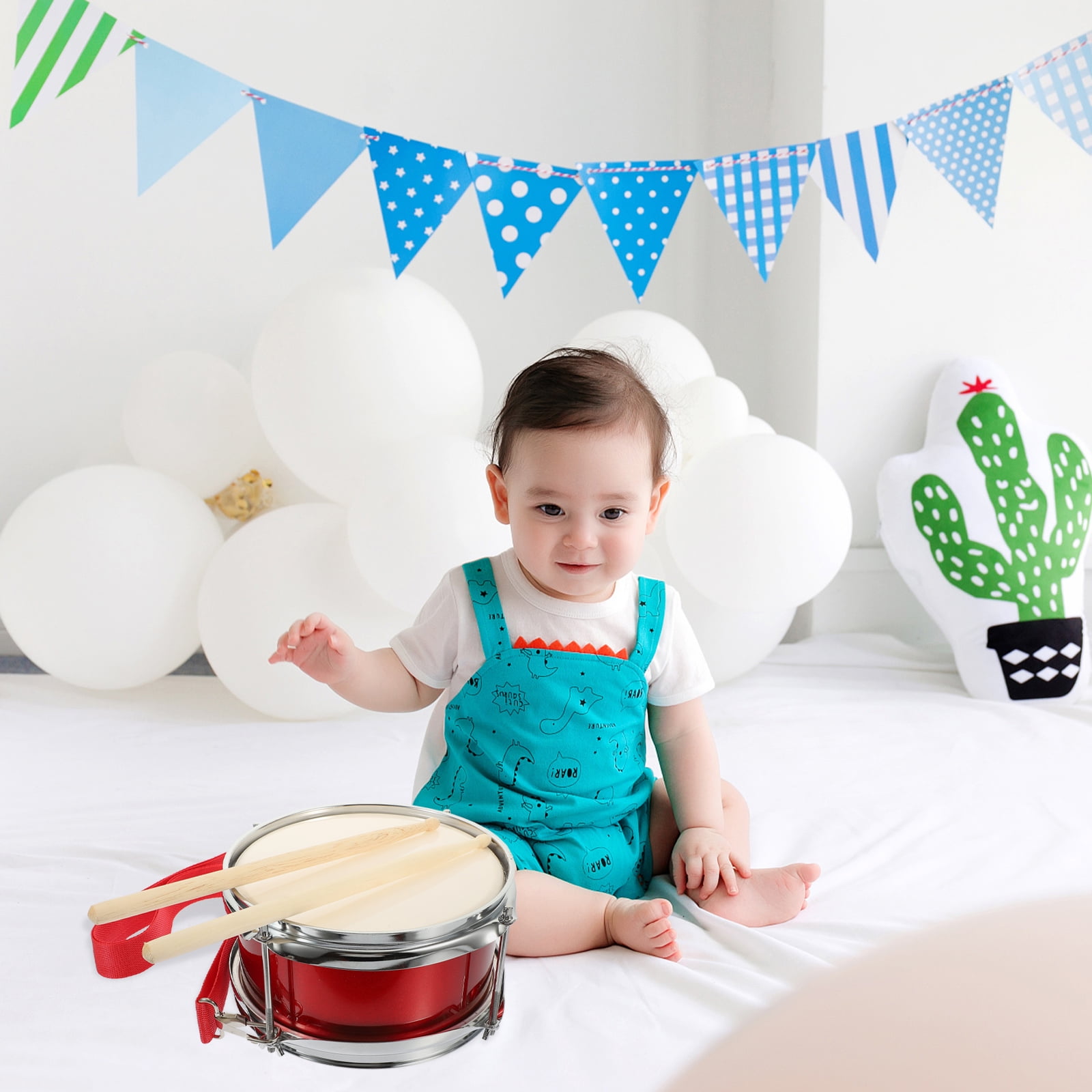 Raindrops 1 Set Children's Toy Snare Drum with Drumsticks Percussion Instrument