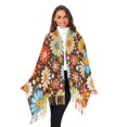 thumbnail image 3 of FORMRS Womens Scarf Winter Soft Long Big Warm Shawls Wrap Tassel Scarves, Blooming Flowers, 3 of 9