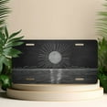 thumbnail image 4 of Black and white Sun and Sea Front License Plate, Metal License Plate, Funny Standard Plates Personalized Novelty Decorative For Men/Women/Boys/Girls Car 6×12 Inch, 4 of 6