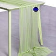 thumbnail image 2 of MDS pack of 1 Wedding 29 x 120 inches Sheer chiffon Table Runner for Rustic Boho Wedding Banquet Decor for 10Ft Table Runners - Sage green, 2 of 6